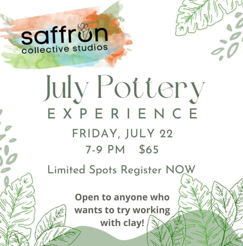 try pottery at Saffron Collective in Cochrane